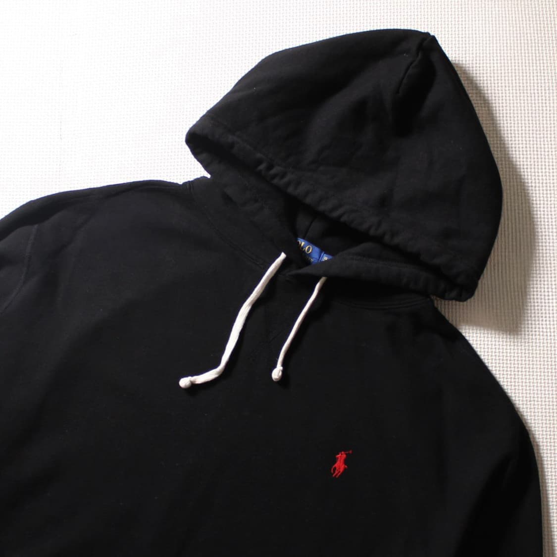 Polo 폴로 랄프로렌 큐알 신형 기모 블랙 후드티 상품이미지4