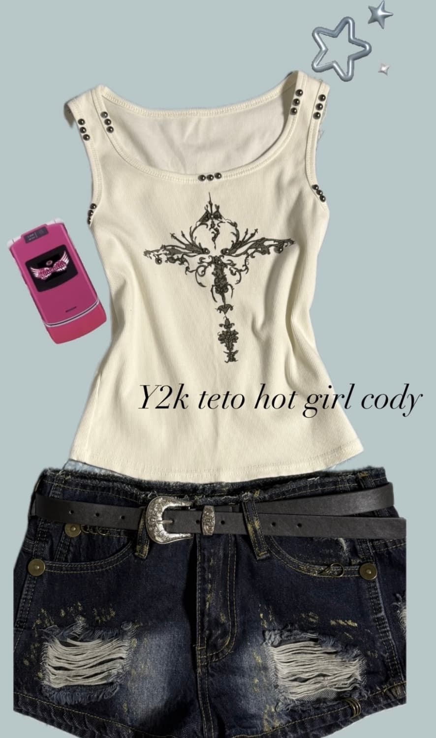 Y2k 테토 핫걸 코디 세트★彡 상품이미지1