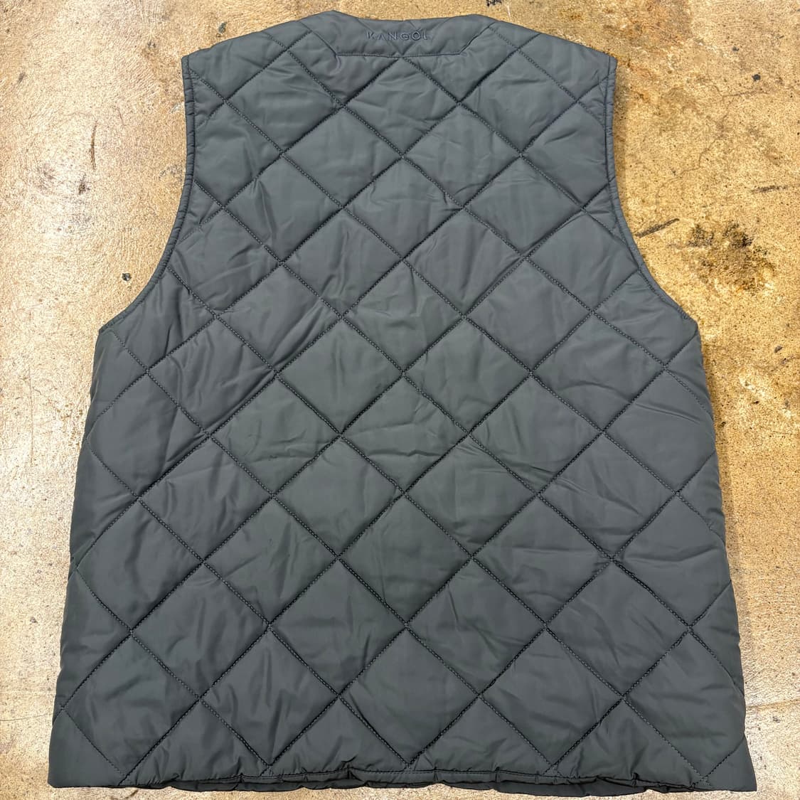 [정품/S] 캉골 퀼팅 패딩조끼 차콜 b14 상품이미지3