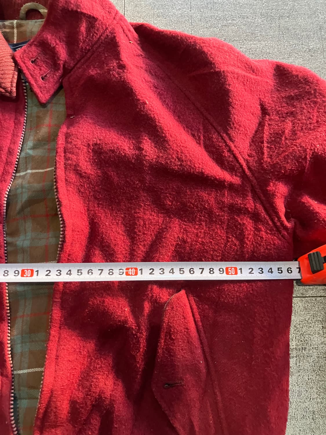 일본빈티지 Sharpman 올드스쿨아메카지 헤리티지 아방핏 봄버자켓 레드 상품이미지3