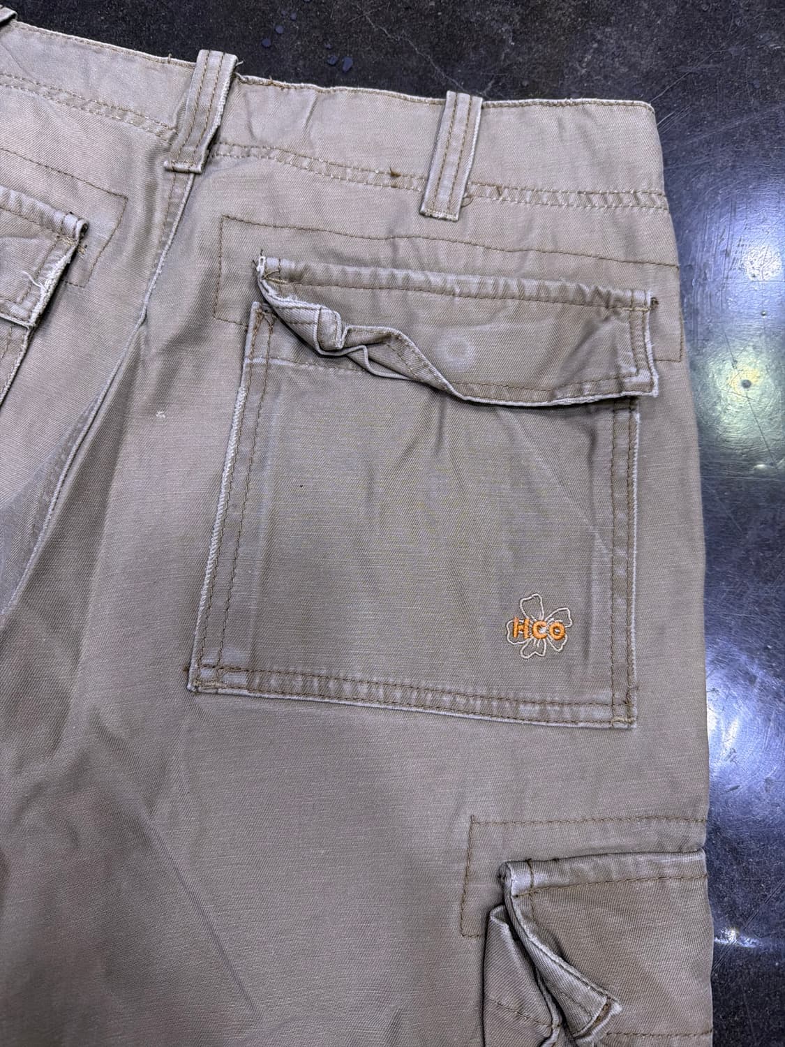 HCO 빈티지 데미지 워싱 카고팬츠 베이지 32 상품이미지8