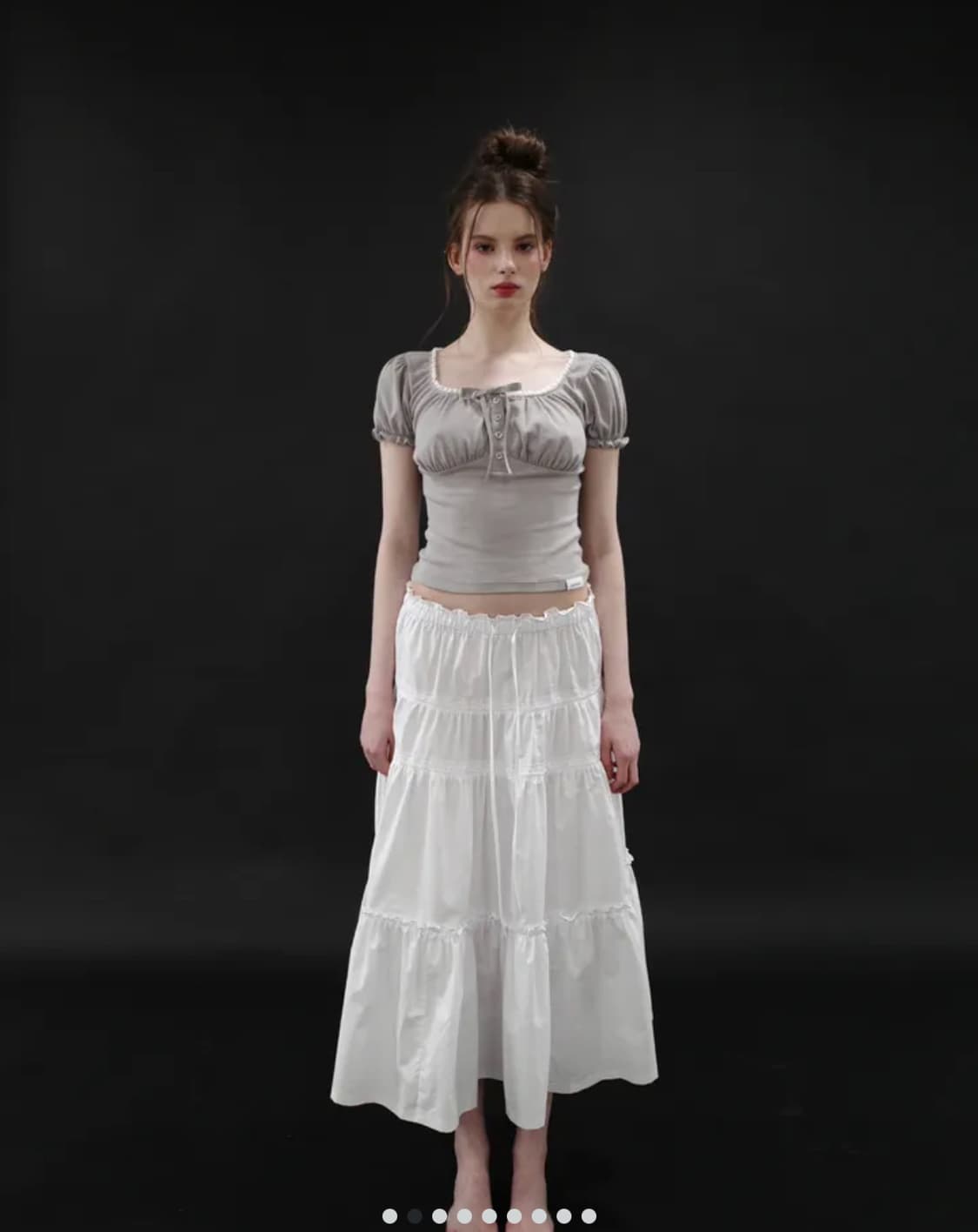 드라이로즈 도로시 셔링 탑 그레이 상품이미지3