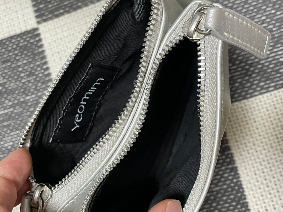 여밈 실버 크로스백 상품이미지5