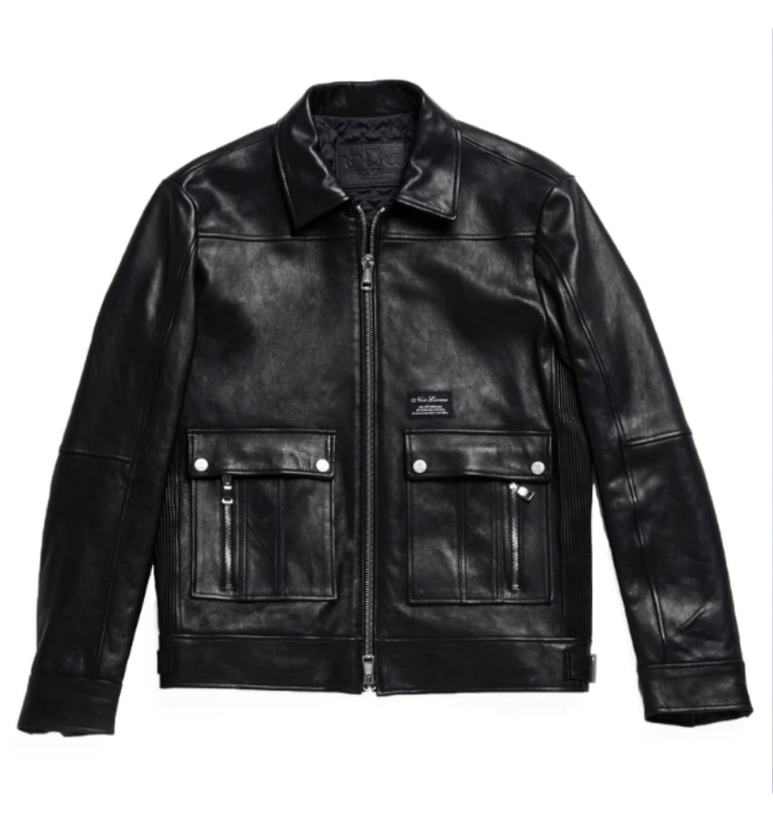 [48] 느와르 라르메스 웨스턴 무드 램스킨 양가죽 바이커 레더 자켓 상품이미지2