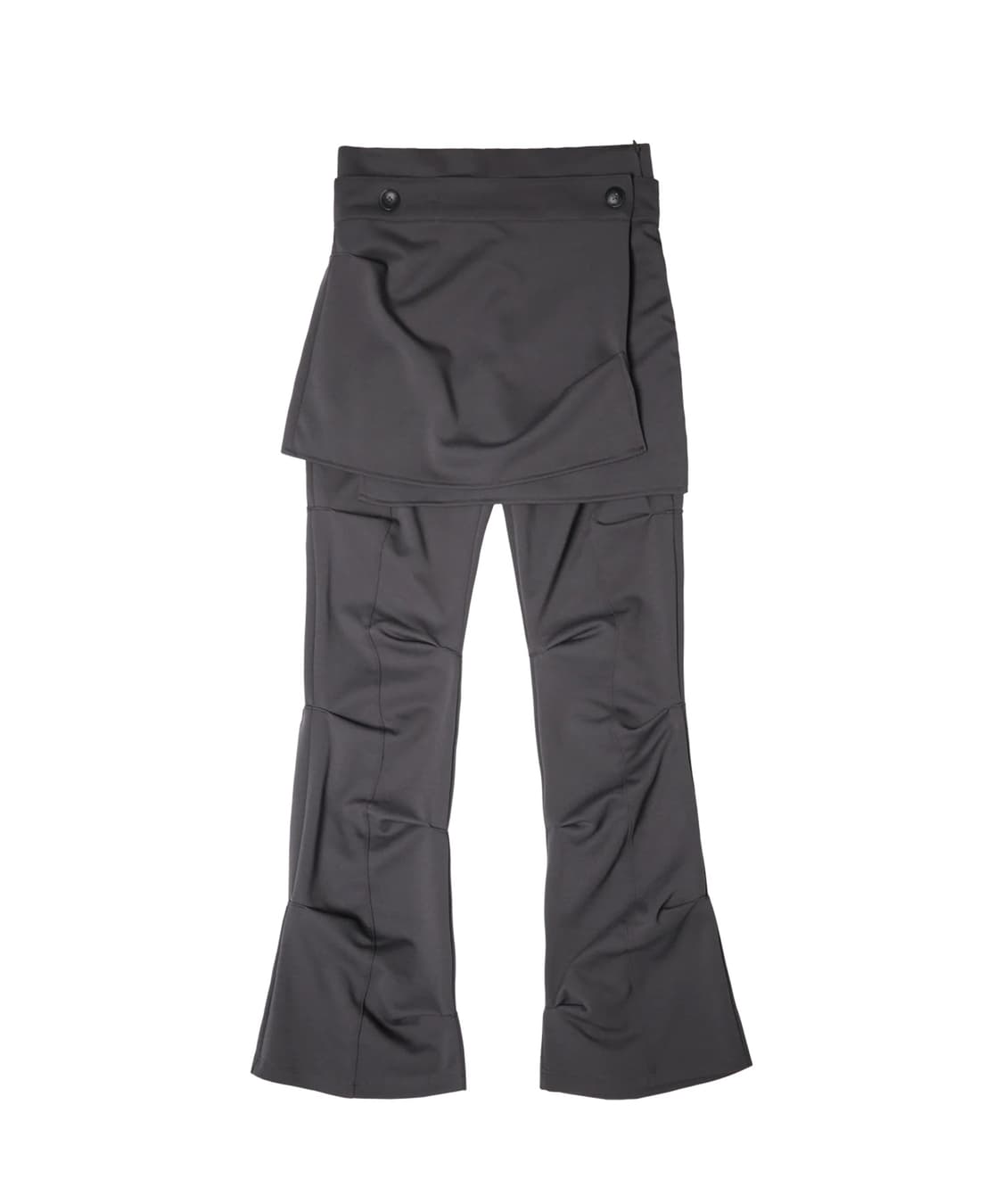 오호스 랩오버 턱 팬츠 차콜 상품이미지2