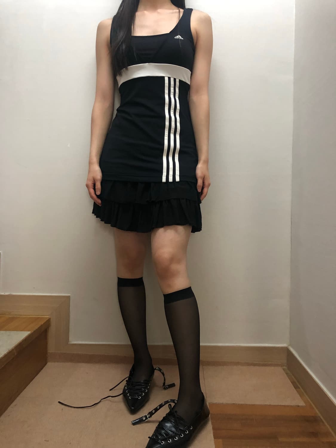 빈티지 아디다스 블랙 슬리브리스 상품이미지6