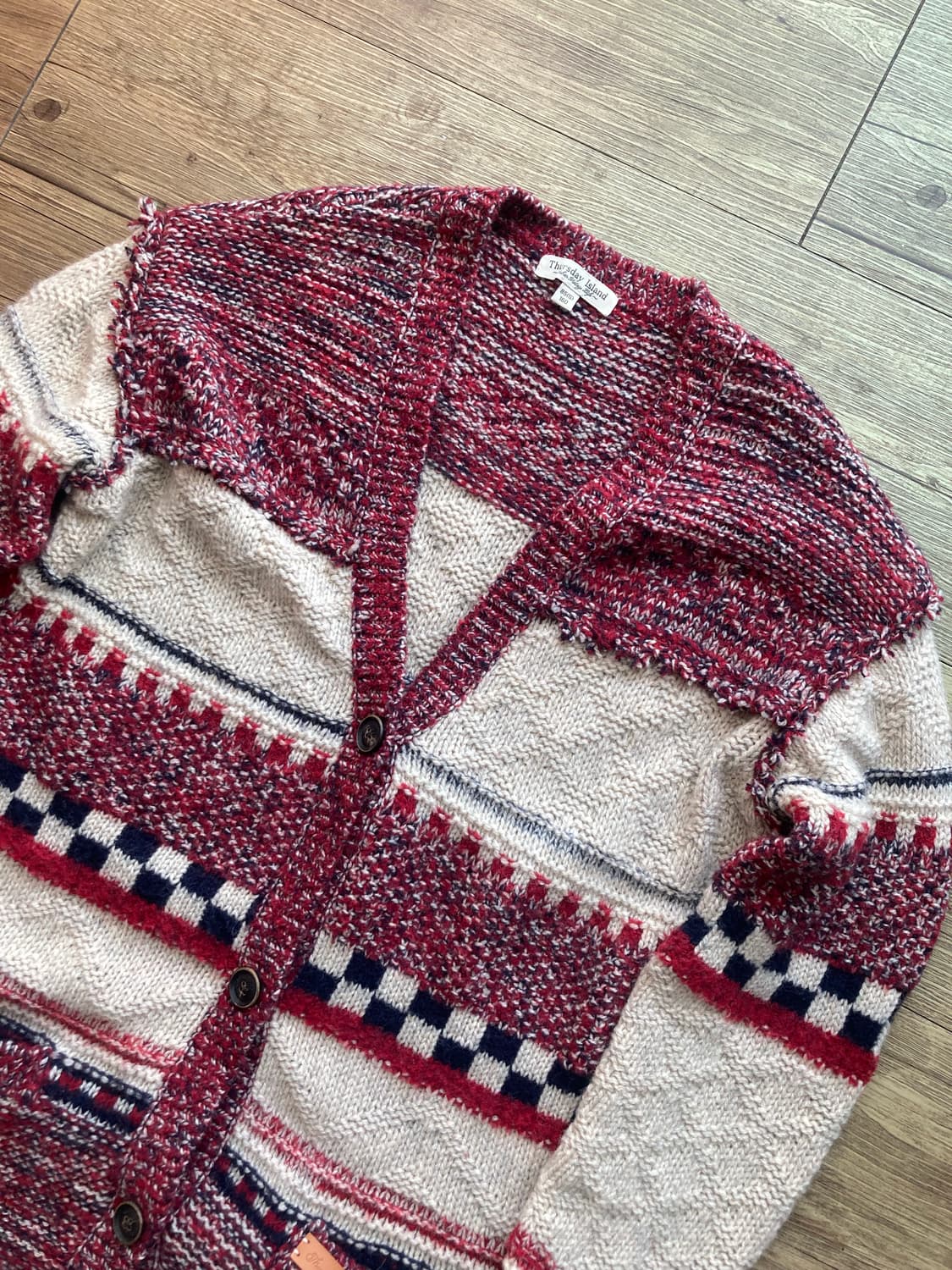 하구미 모리걸 집시소녀 오네갸루 임수정 뜨개 니트 롱가디건 상품이미지2