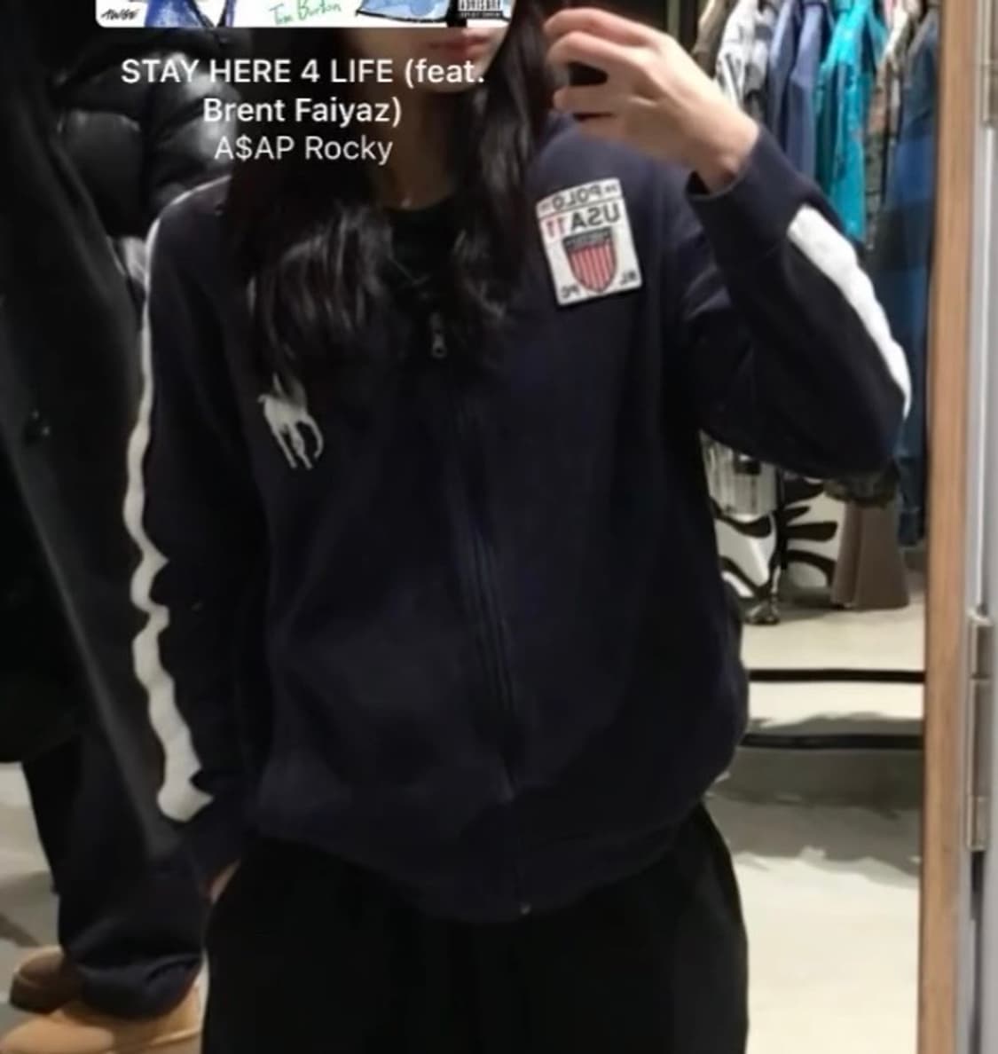 폴로 성조기 네이비 집업 XL 상품이미지1