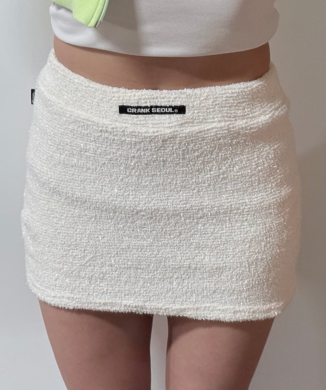 택포) 새상품 크랭크 CRANK SEOUL 트위드 니트 미니 스커트 상품이미지1