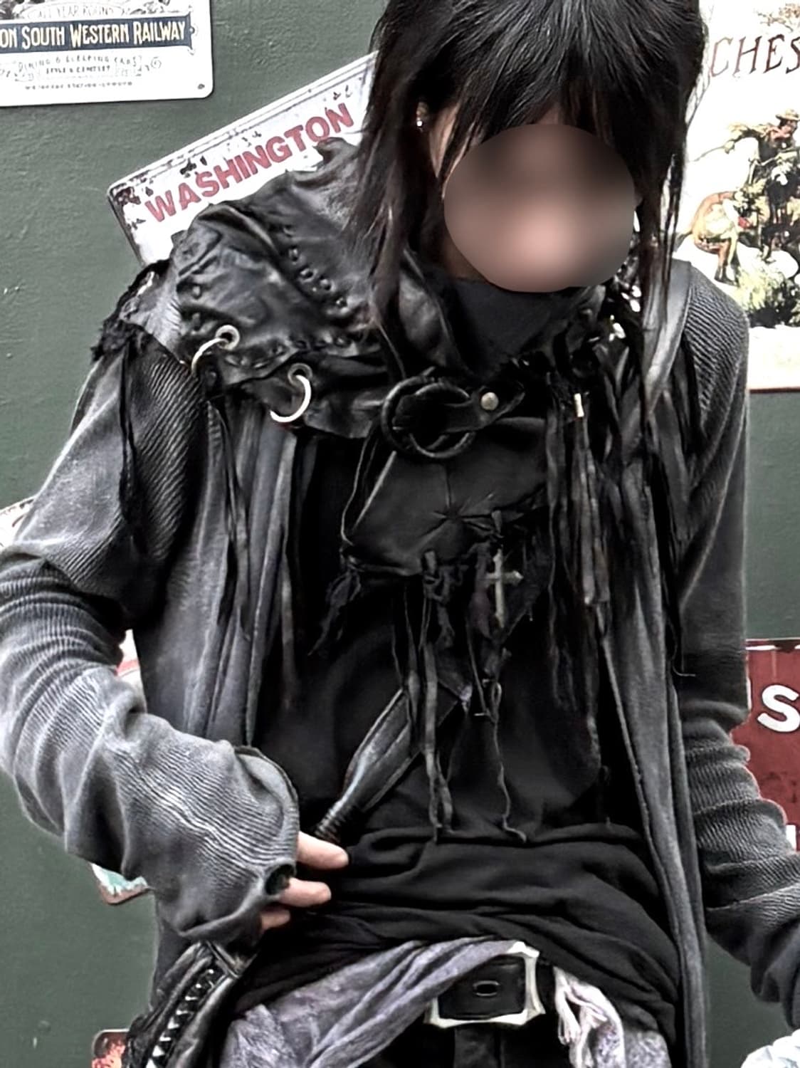 Engrave the cross 레더 스터드 스카프 상품이미지8