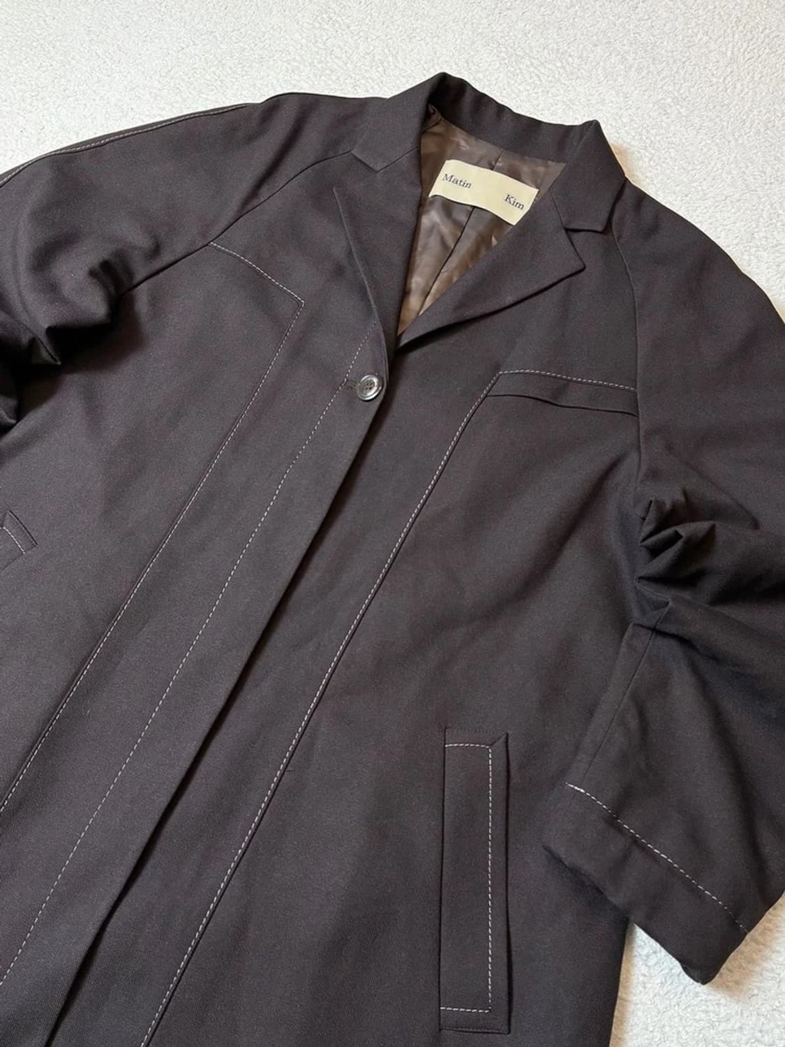 마뗑킴 20ss 스티치 롱 트렌치 코트 PN7157 상품이미지2