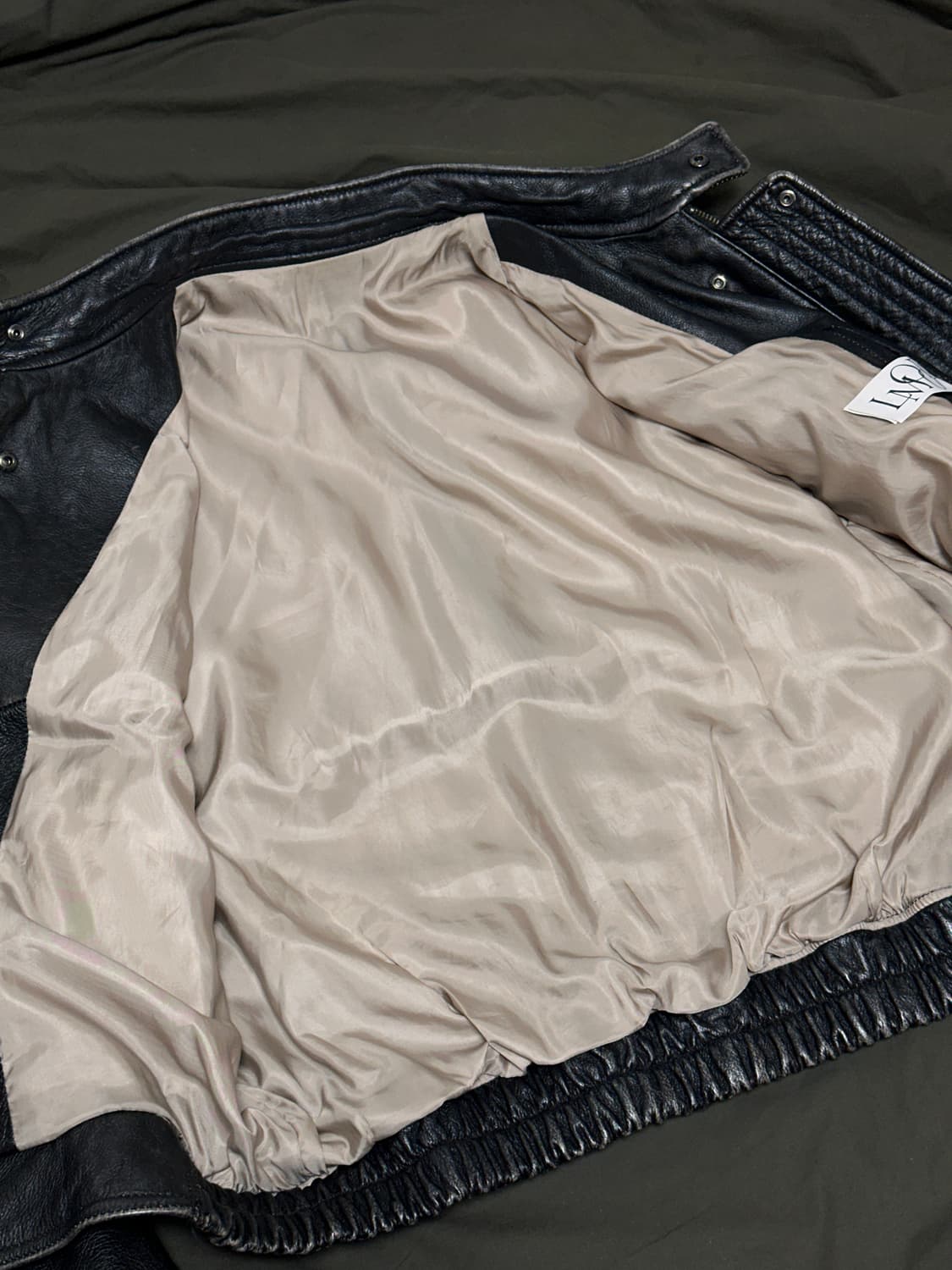 엘무드 스모커 카우하이드 바이커 레더 자켓 번트 블랙 46사이즈 판매 상품이미지5