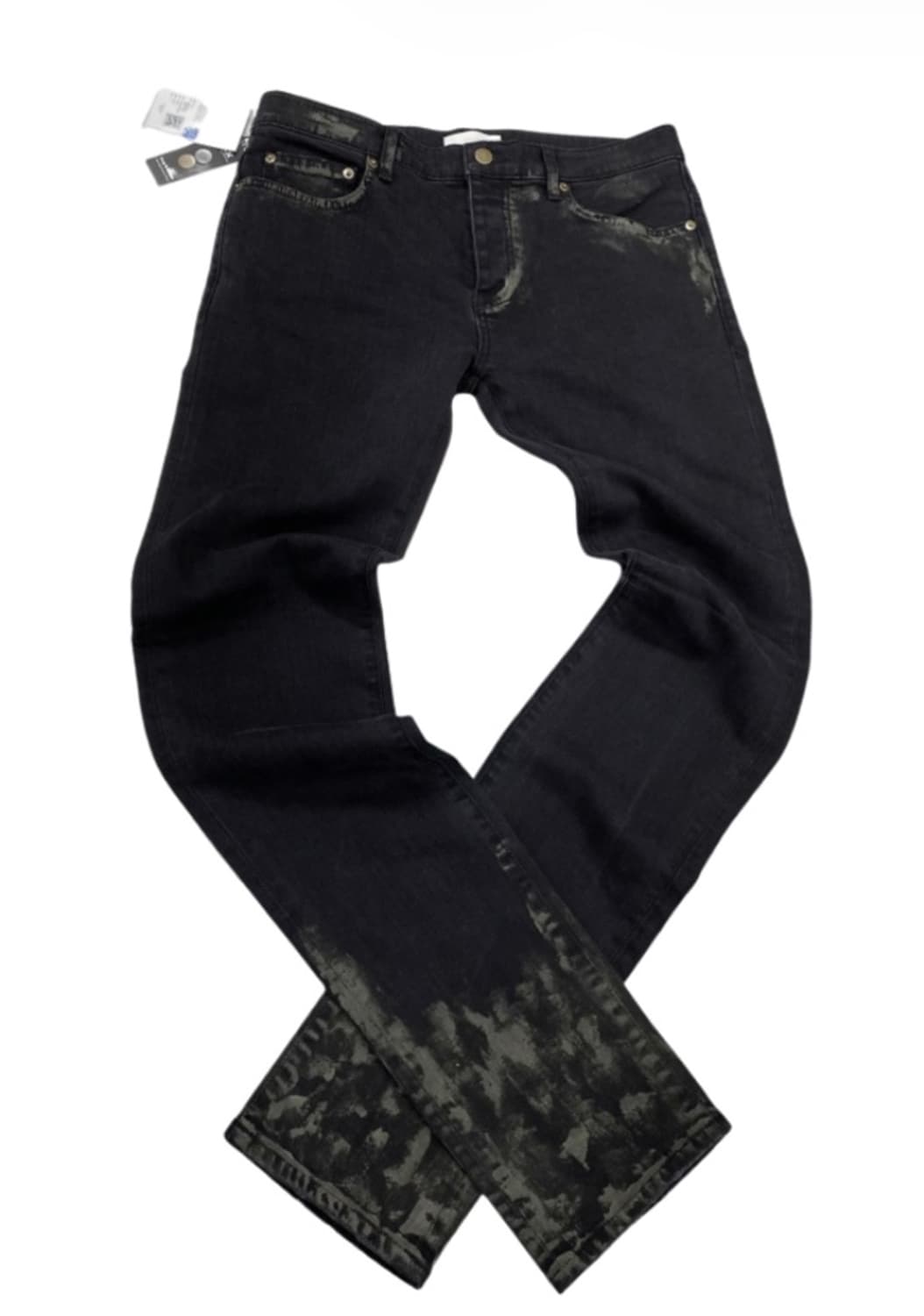 0) 언더마이카 스티키 머드 페인팅 슬림핏 블랙 진 머디 상품이미지1