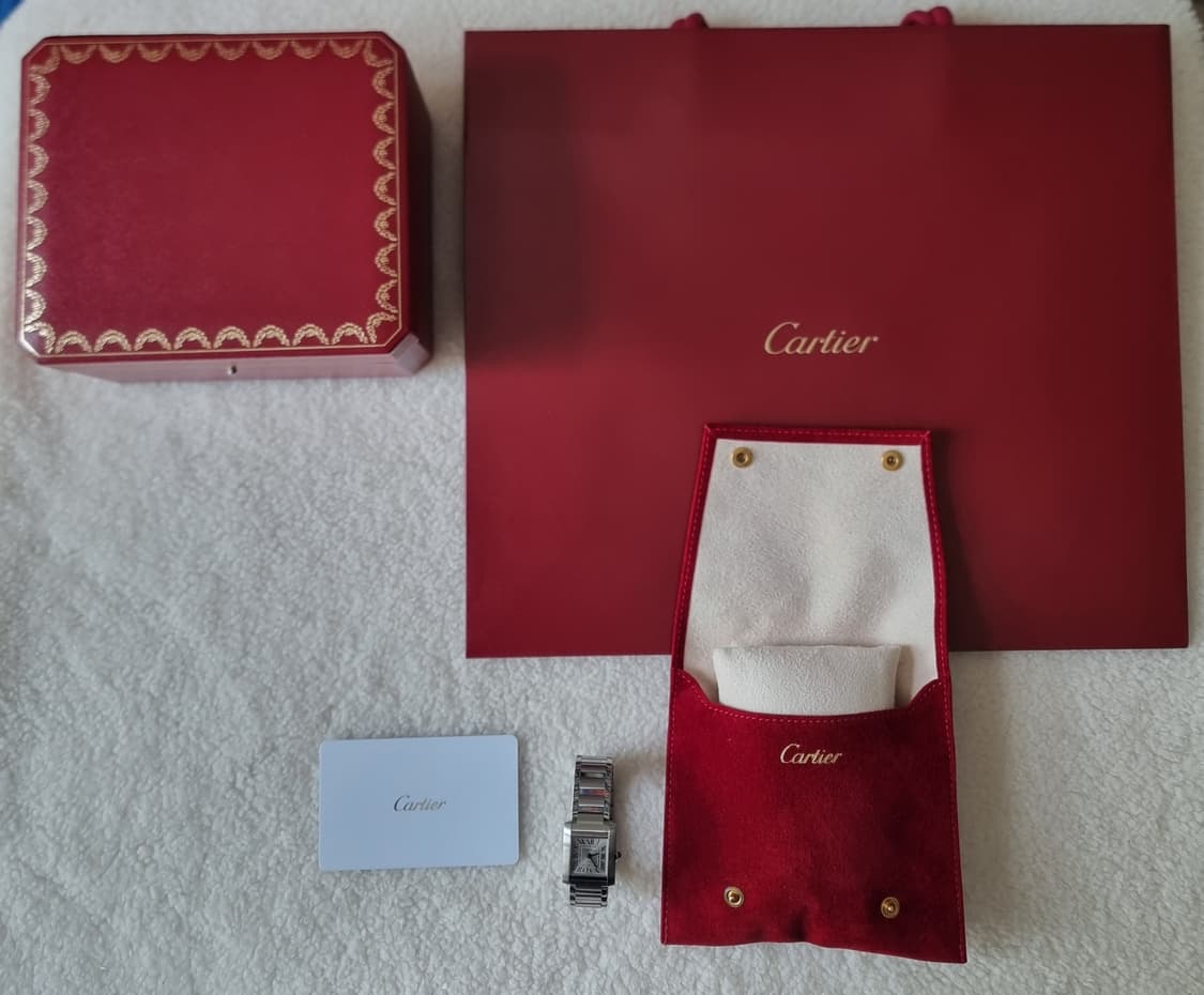 [까르띠에 풀세트] 탱크 프랑세즈 신형 스틸 S 스몰 여성시계 23년 상품이미지10
