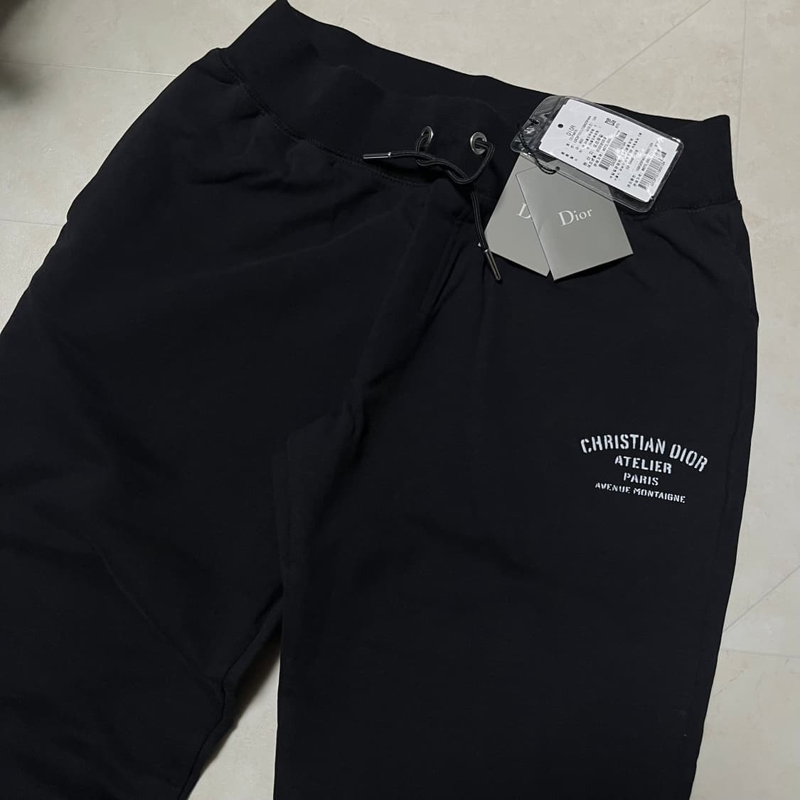 [새상품]디올 로고 스웨트 조거팬츠 네이비 상품이미지2