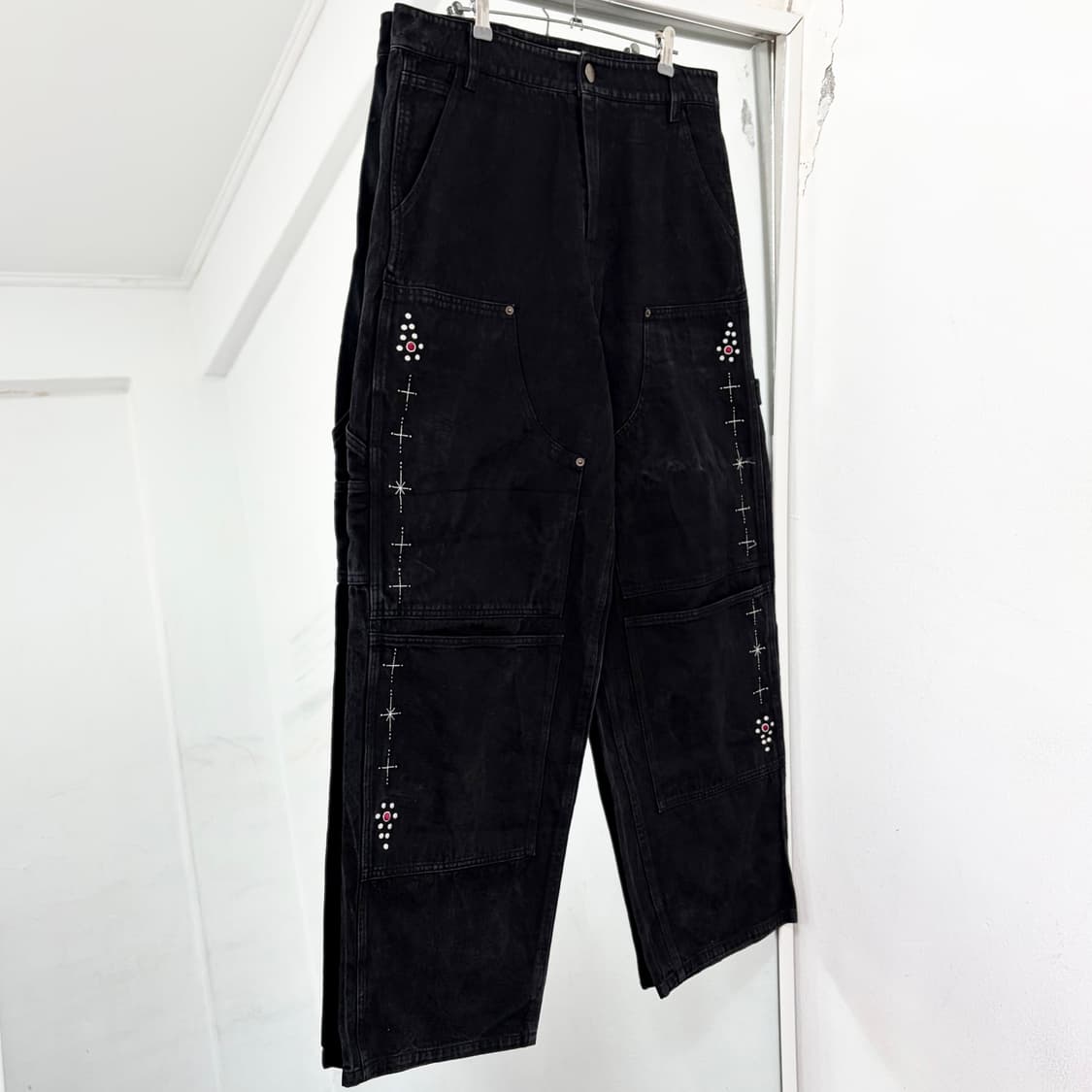 아오이로 페이크 스터드 더블니 팬츠 상품이미지4