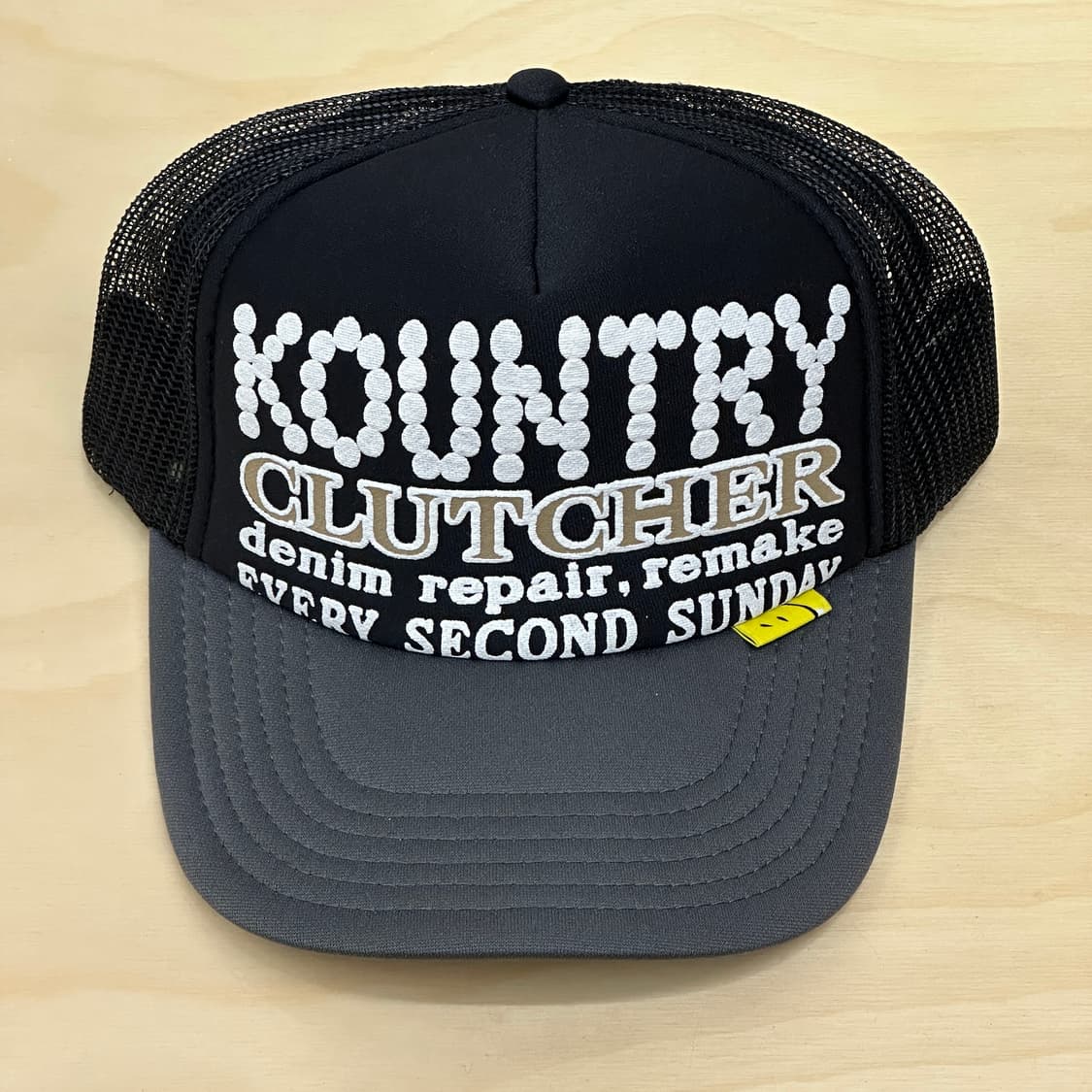 [F] 캐피탈 컨트리 펄 크러쳐 트러커 캡 블랙 그레이 상품이미지3