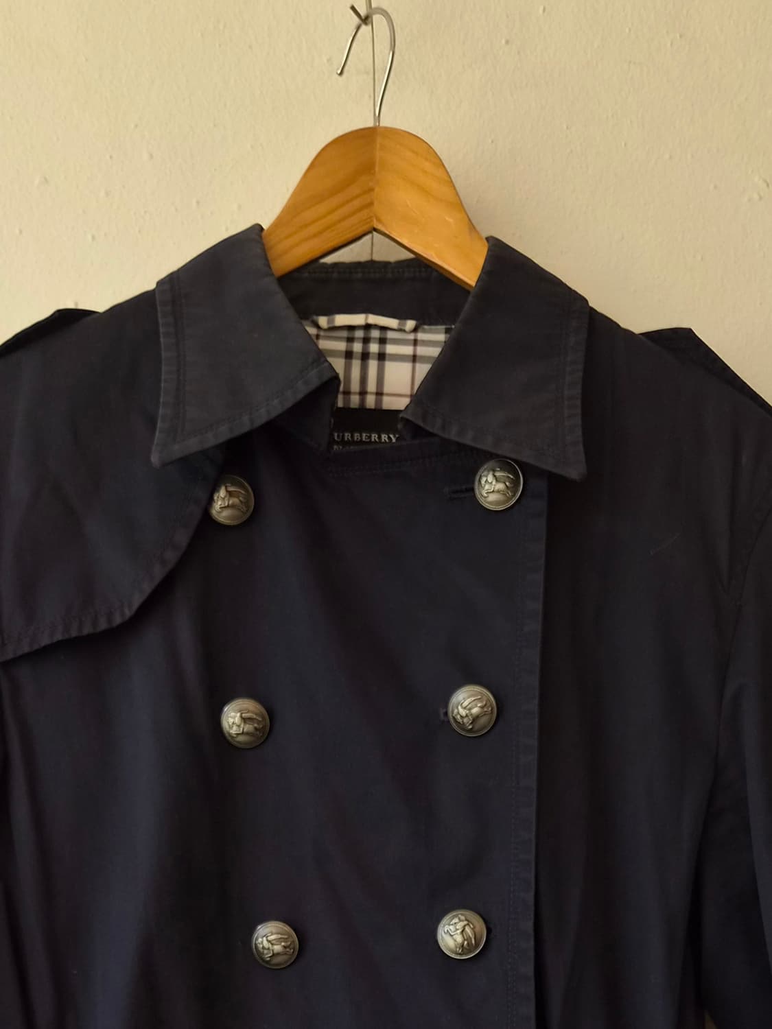 버버리 블랙 라벨 여성 네이비 더블 브레스티드 트렌치 코트 L사이즈 상품이미지1