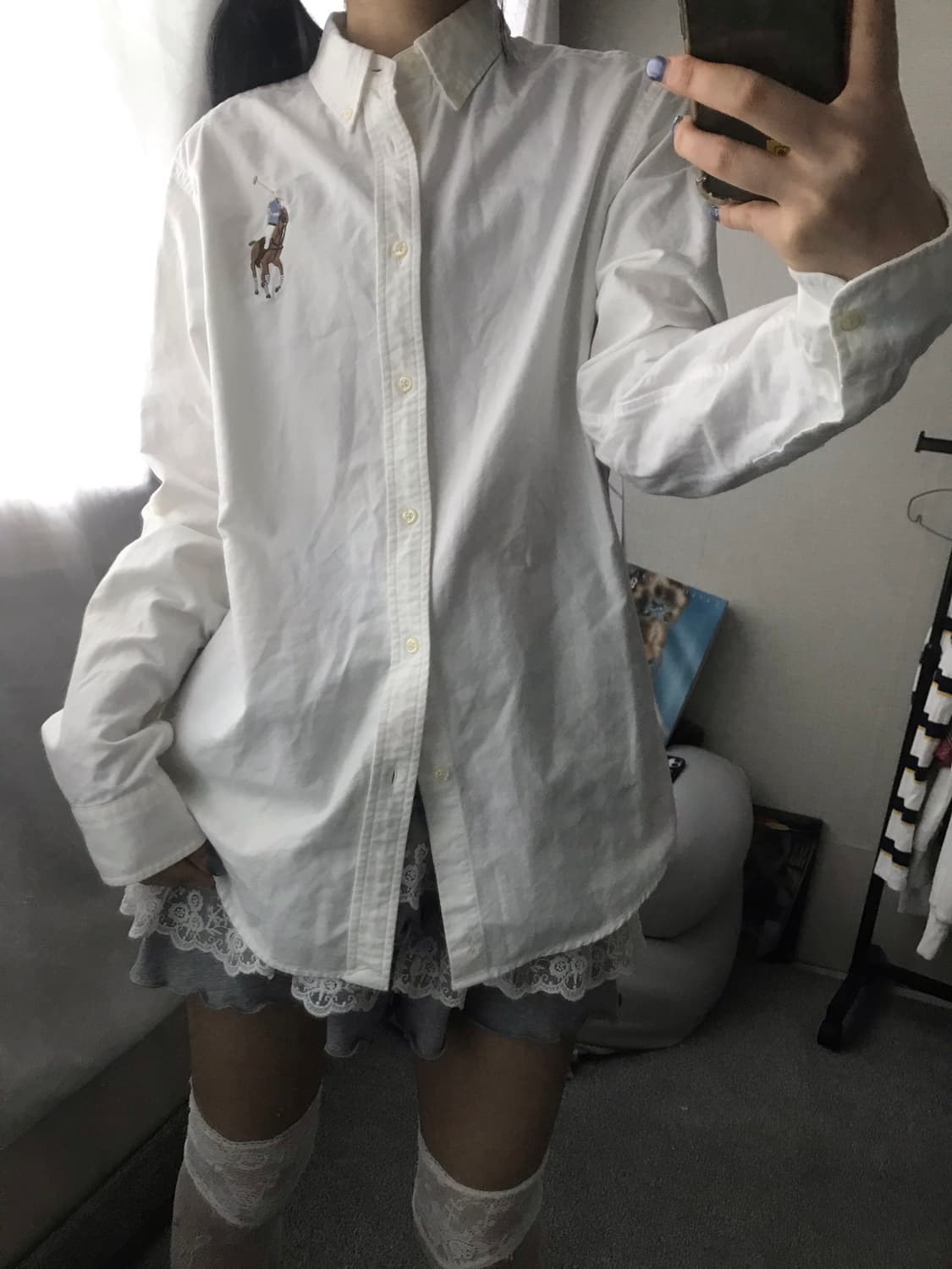 폴로 화이트 빅포니 셔츠 상품이미지4