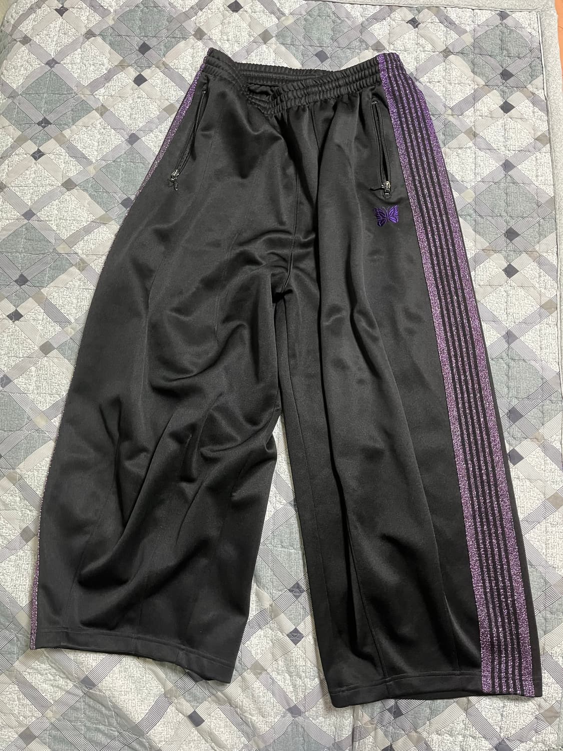 L 니들스 셋업 트랙 자켓 hd 트랙 팬츠 별주 블랙 퍼플 검보  상품이미지2