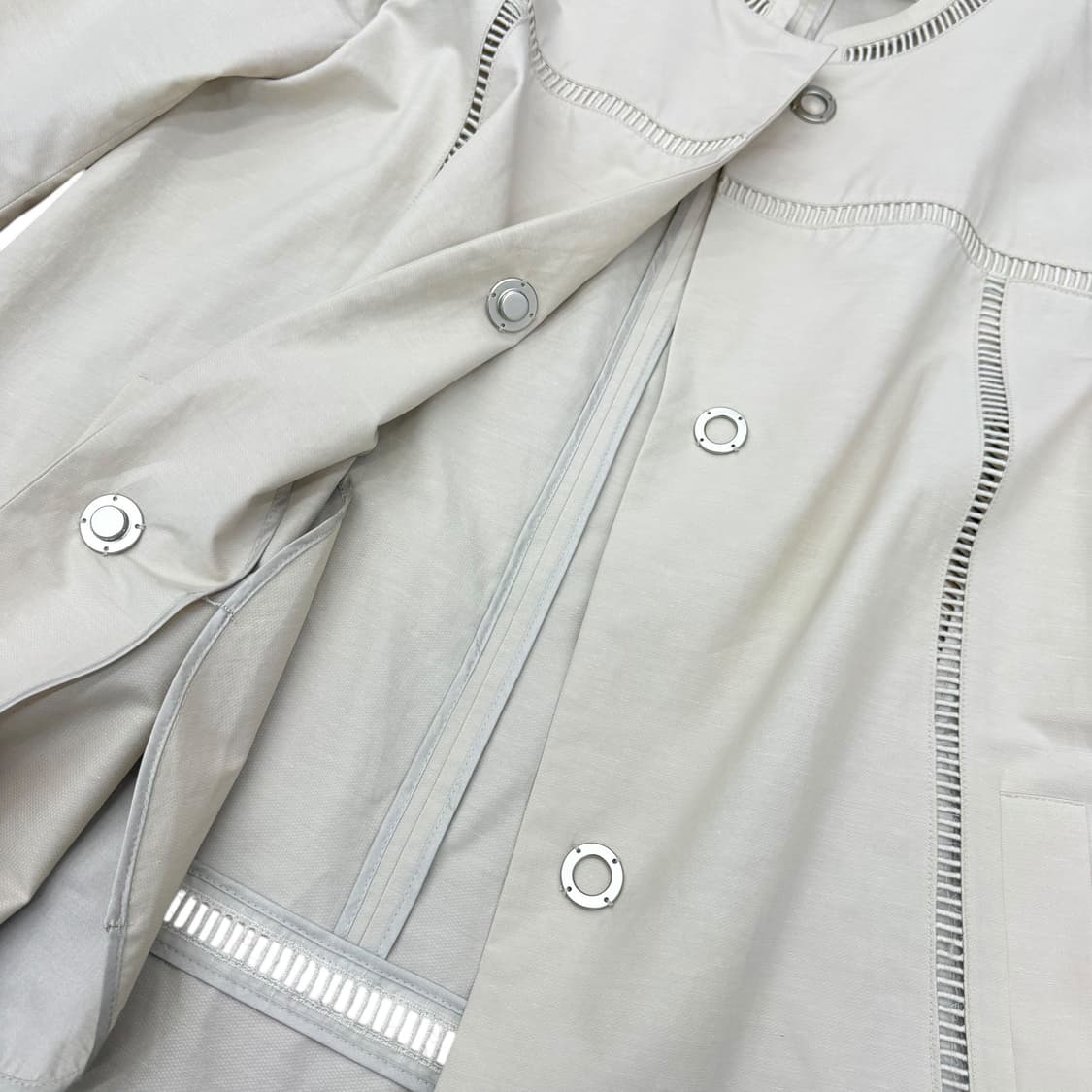 SJSJ 크림 논카라 트렌치자켓 상품이미지7