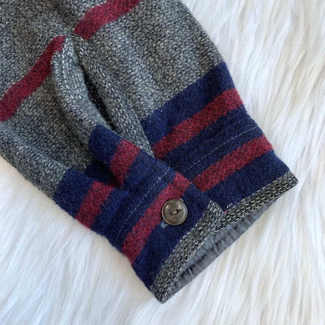 90's 리바이스 빈티지 울 블랜드 스트라이프 셔츠 1771 상품이미지6