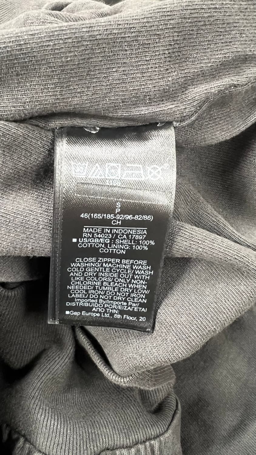 (새상품)이지갭 후드 집업 블랙S 상품이미지5