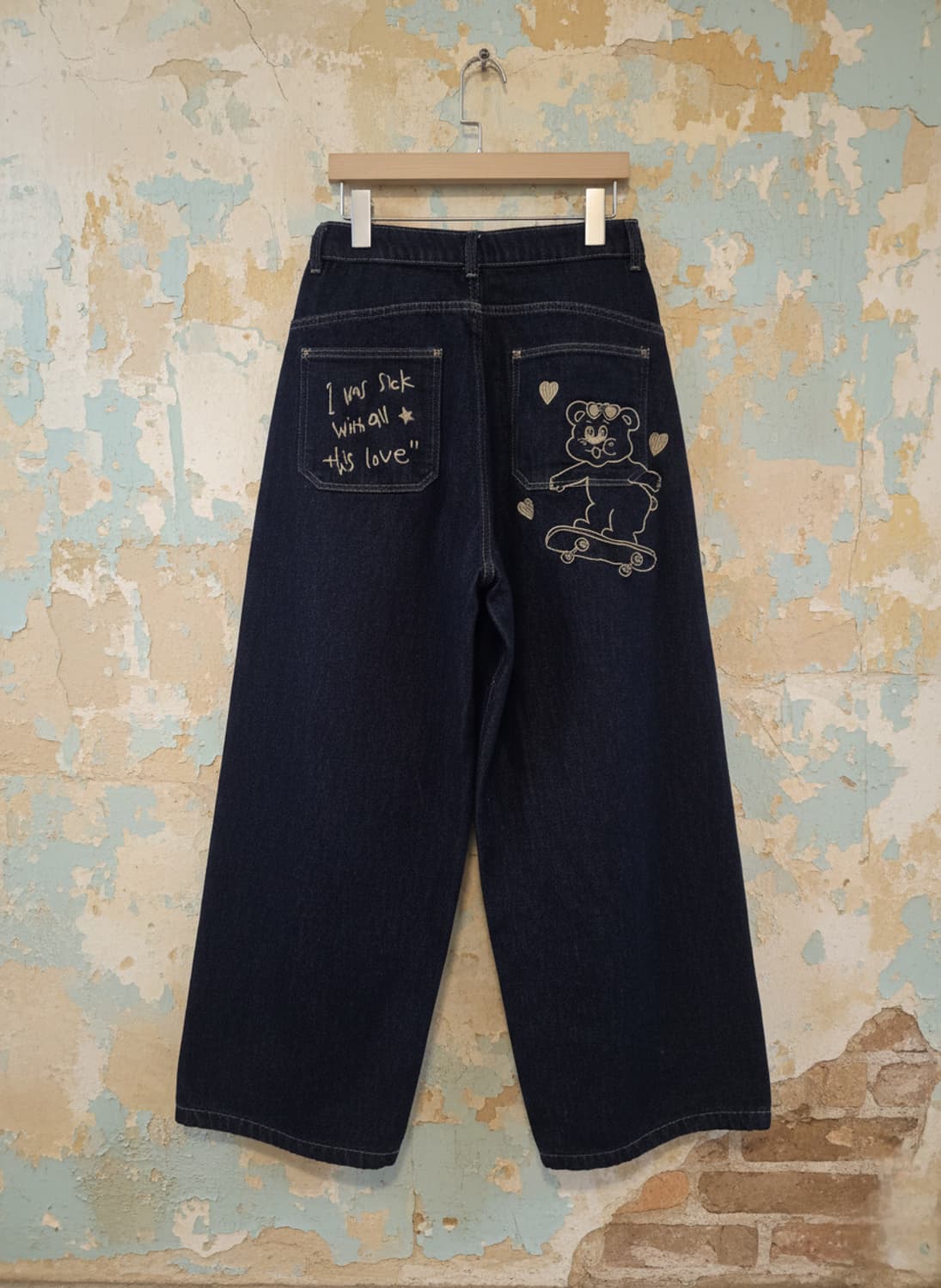 ODD MAKER 다크 와이드 데님 팬츠 M 상품이미지2