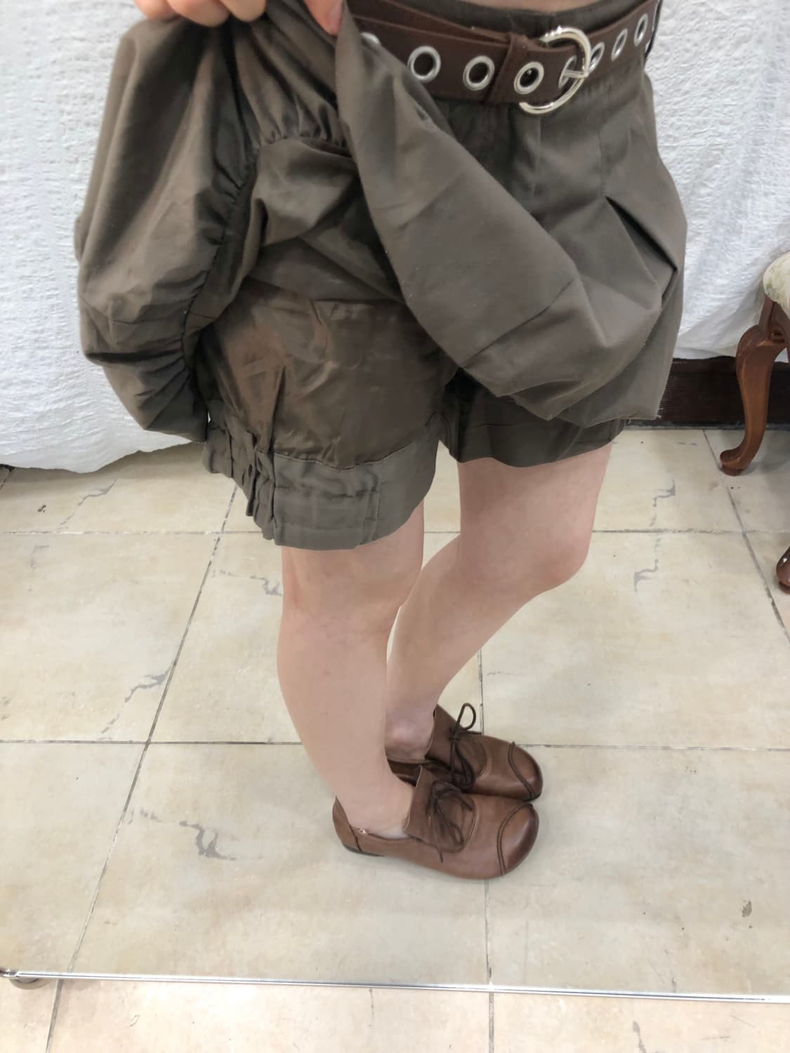 Bubble hem mini skirt 상품이미지6