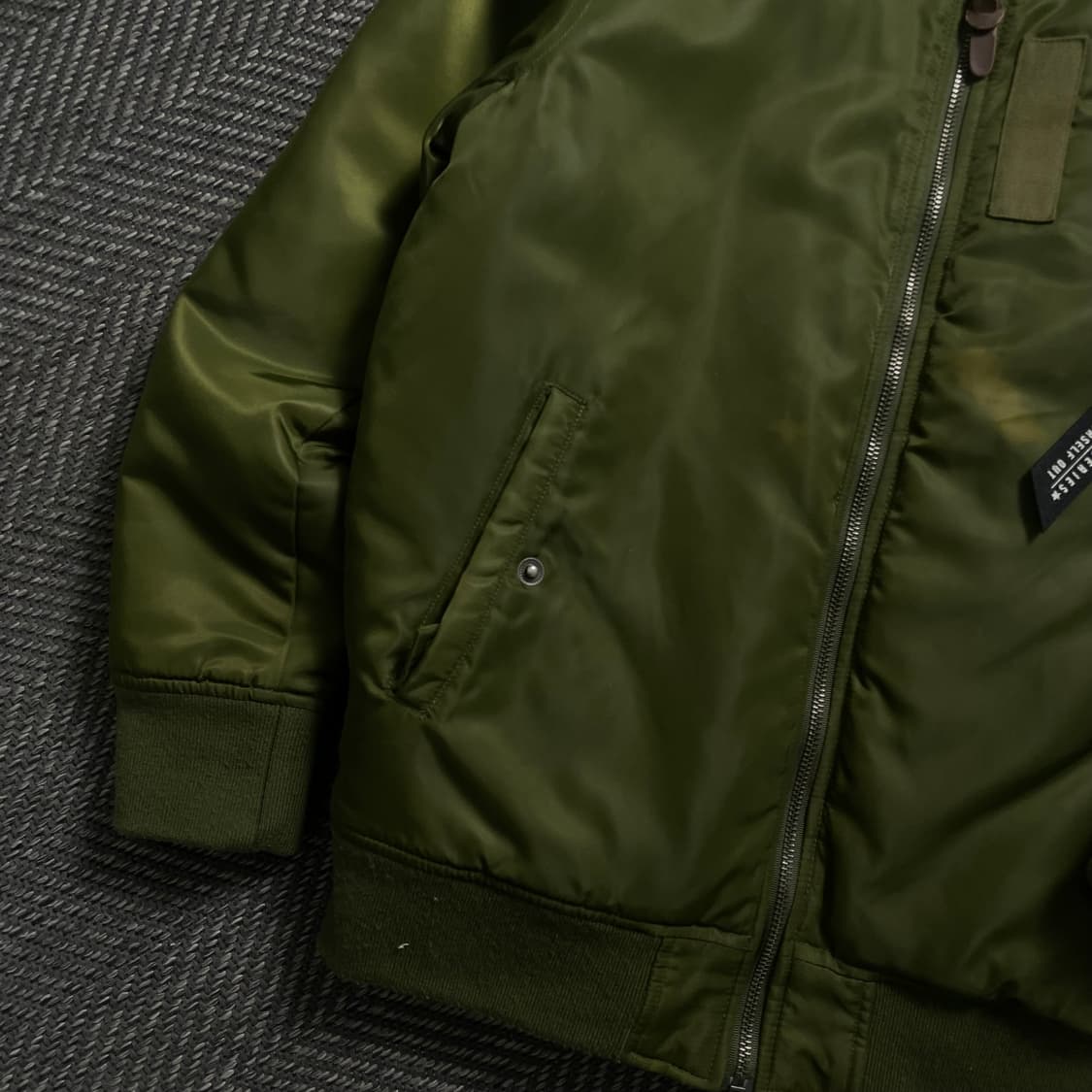 팬콧 MA-1 항공 블루종 점퍼 카키o 4683 상품이미지4