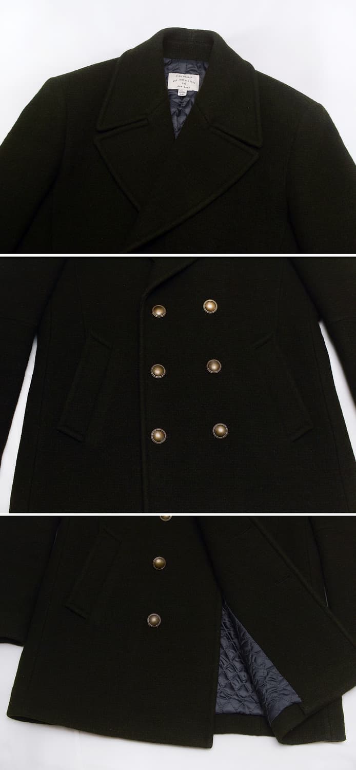 클럽 모나코 헤비 멜튼울 클래식 더블 피코트 (L / 100+) 상품이미지4