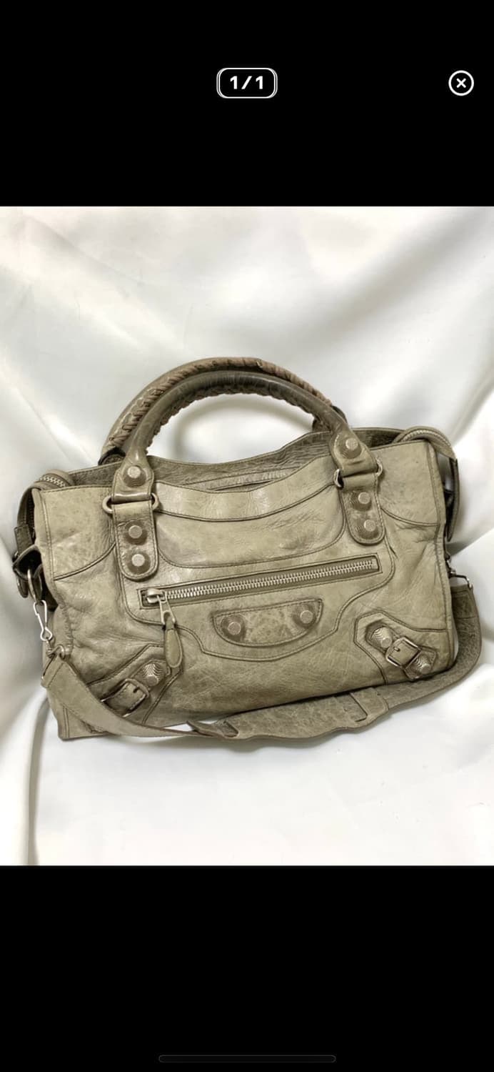 발렌시아가 빈티지 모터백 카키그레이 상품이미지2