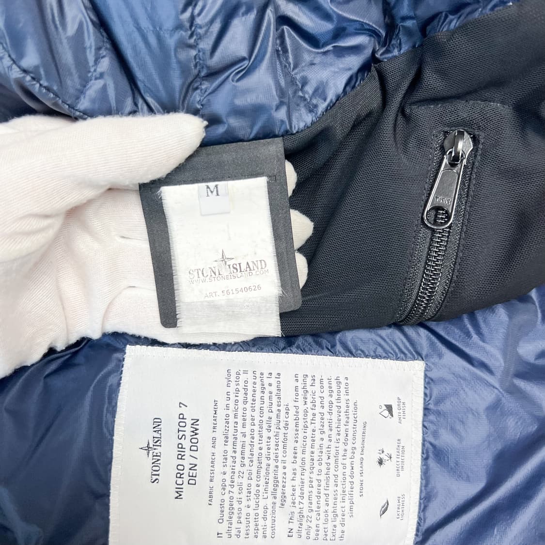 [M] 스톤아일랜드 마이크로 립 스탑 경량패딩 상품이미지5