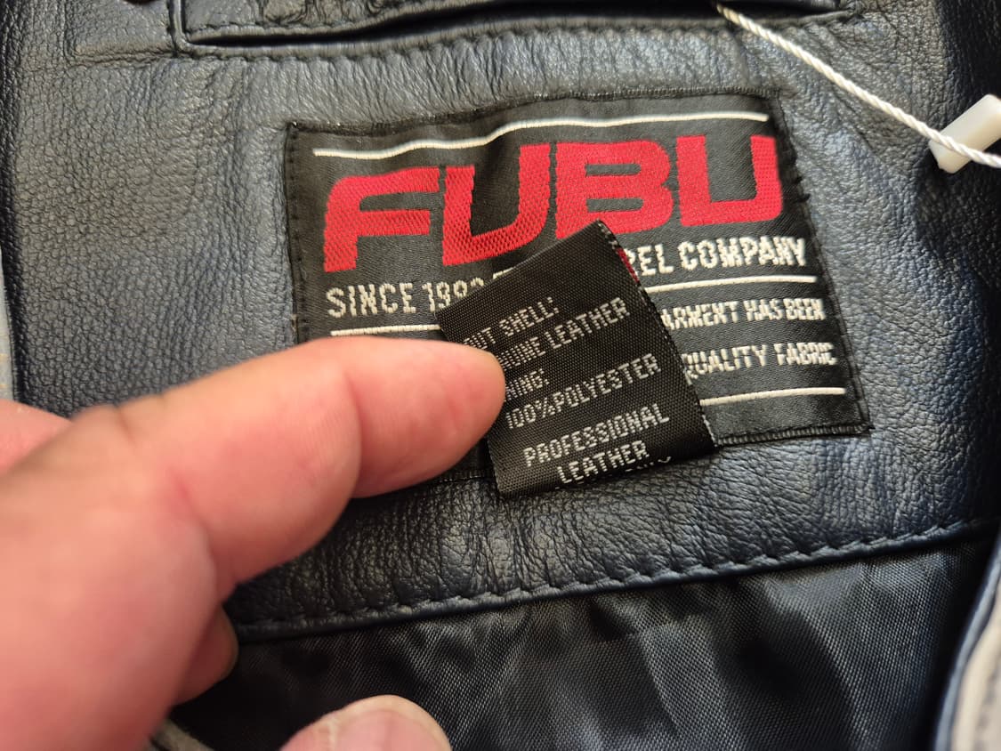 90s FUBU 레더 베이스볼 자켓 상품이미지10