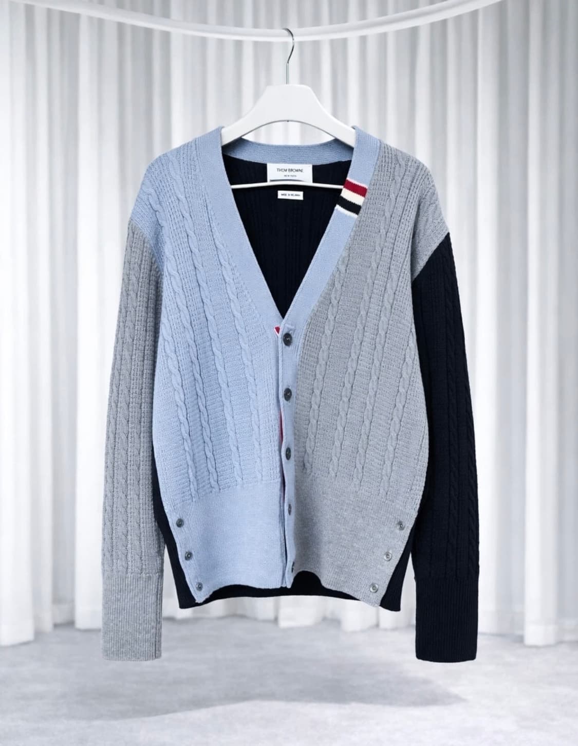 톰브라운 / 펀믹스 울 릴랙스 케이블 가디건 / 3 상품이미지1