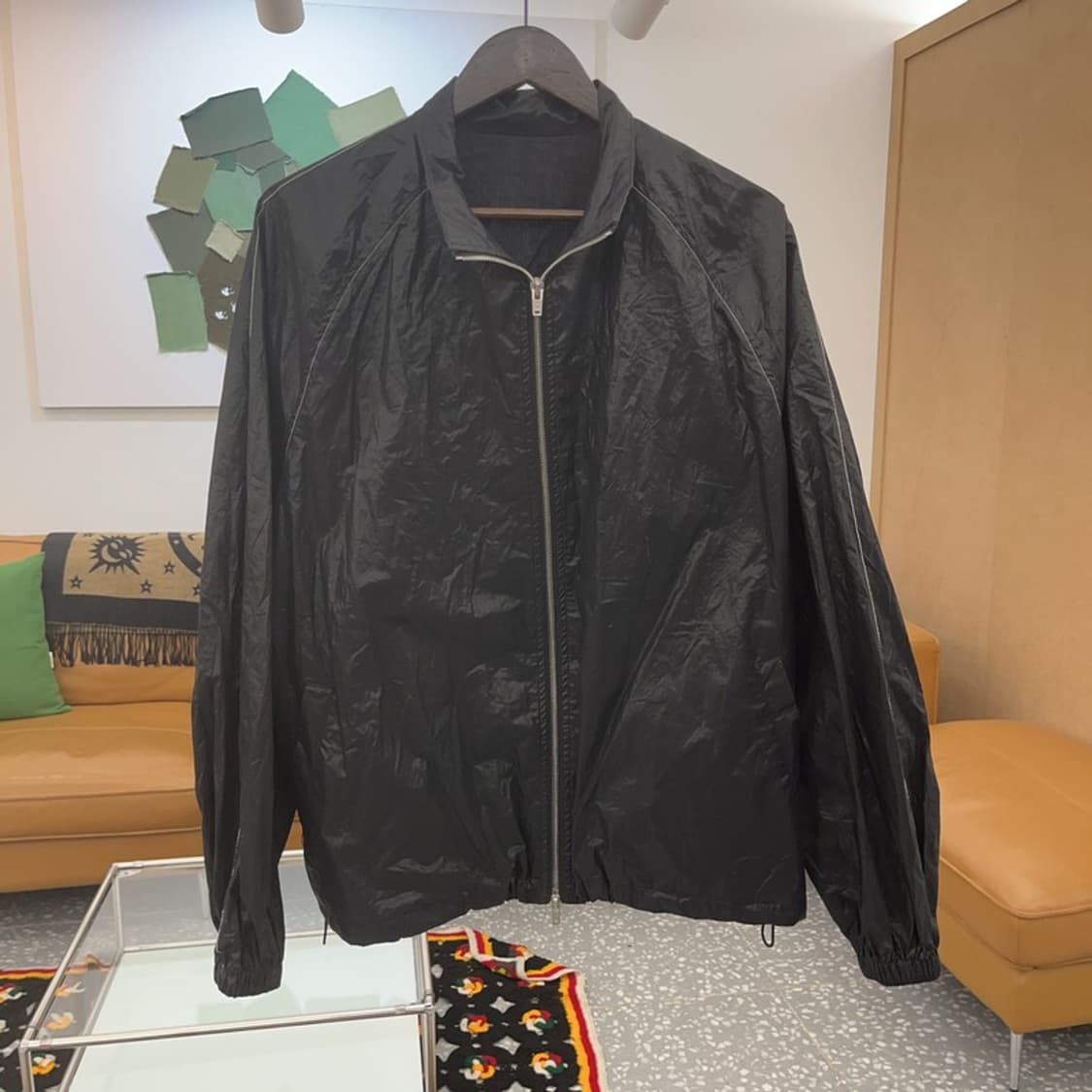 마뗑킴 빈티지 바스락 로고 코팅 바람막이 집업 F C06642 상품이미지3