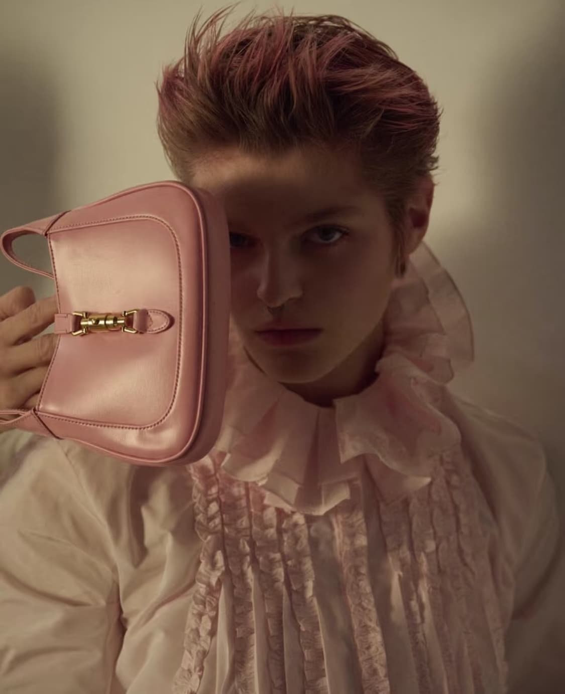 질 샌더 프릴 셔츠 핑크 32 NEW 상품이미지1