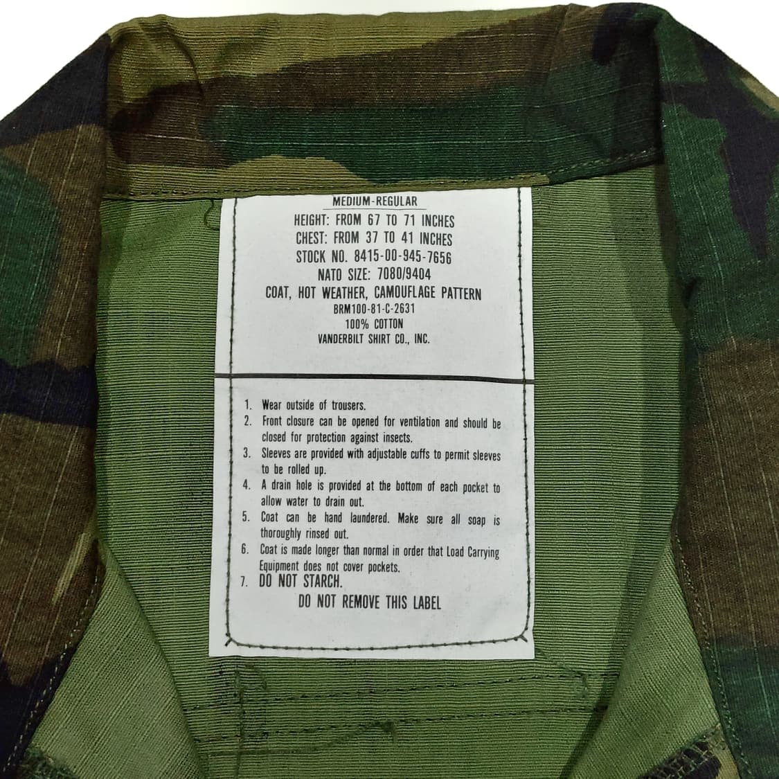 오리지널 rdf 자켓 erdl 패턴 데드스탁 미디움 레귤러 (105) 상품이미지10