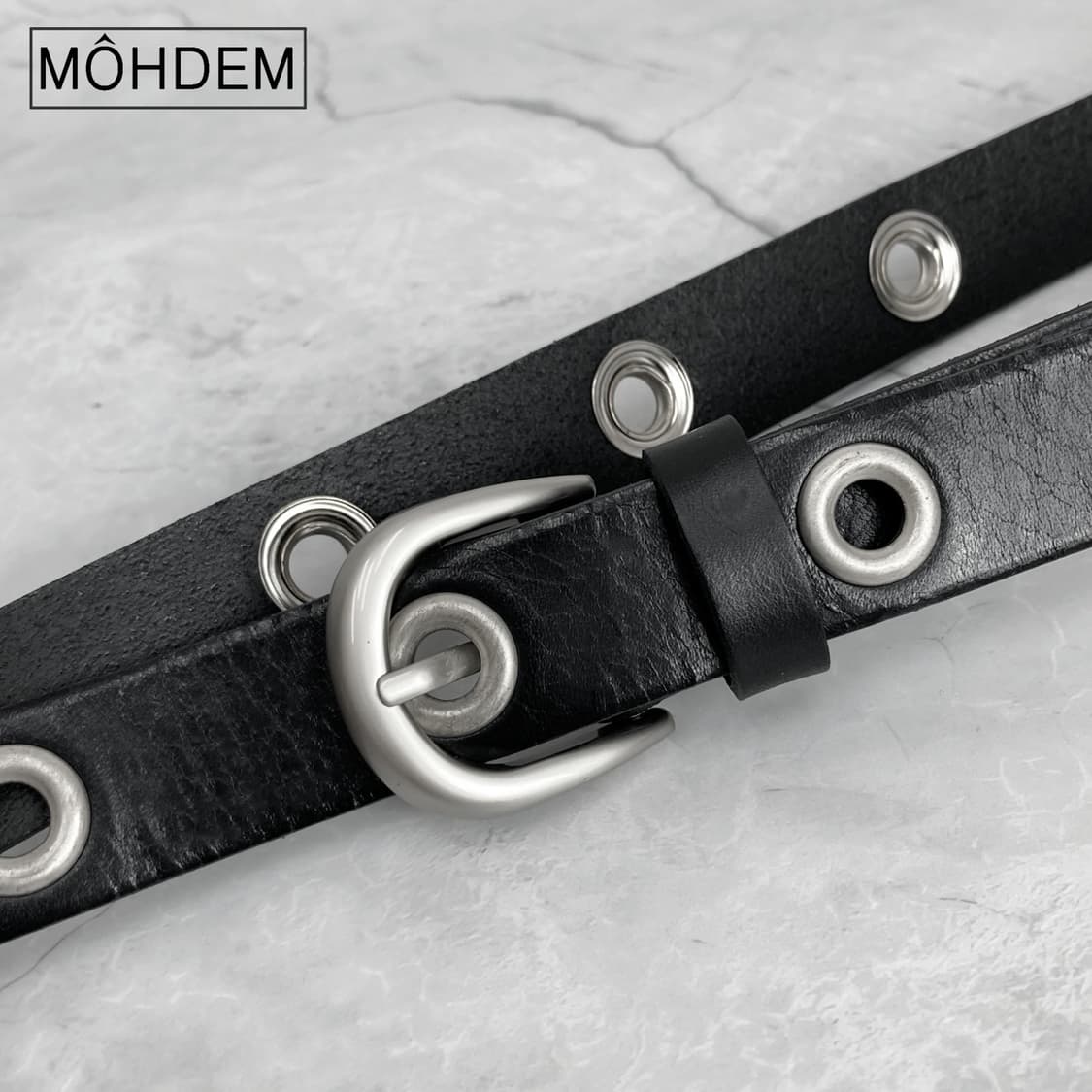[Unisex] 아일렛 웨스턴 소가죽 벨트 상품이미지2