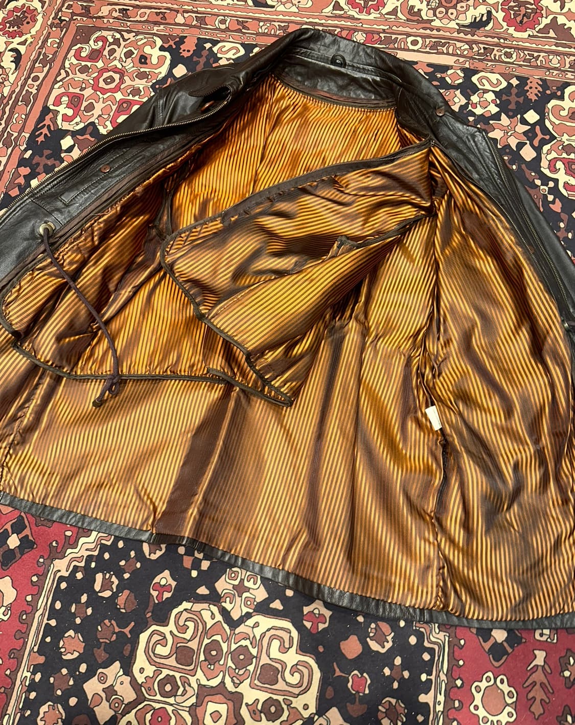 ( L-XL ) 가죽자켓 레더자켓 가죽카코트 가죽롱자켓 가죽롱 밀리터리 상품이미지4