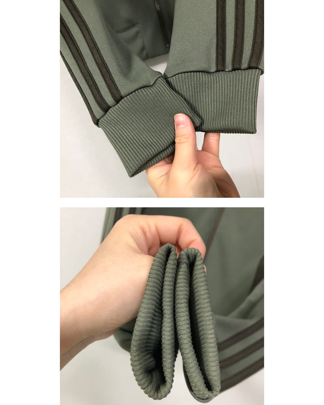 아디다스 여성 딱붙핏 황금 구 파이어버드 밀리터리 트랙탑 져지 _ 카키 상품이미지5