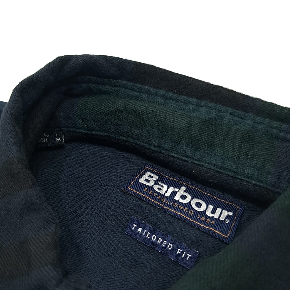 CL646 L 바버 클래식 블랙워치 타탄체크 네이비그린 셔츠 남방 상품이미지3