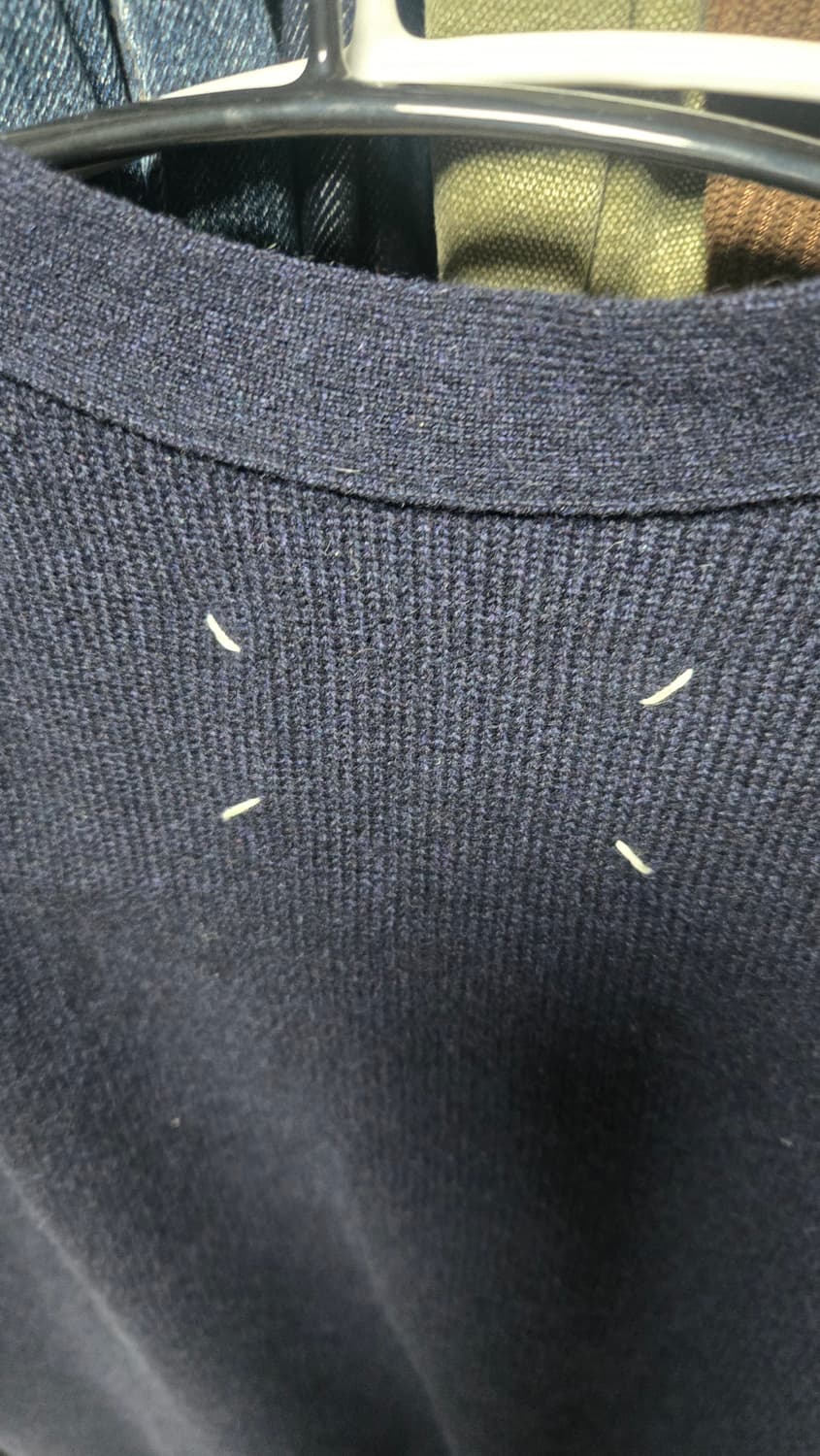 메종 마르지엘라 캐시미어 가디건 네이비xl 상품이미지4