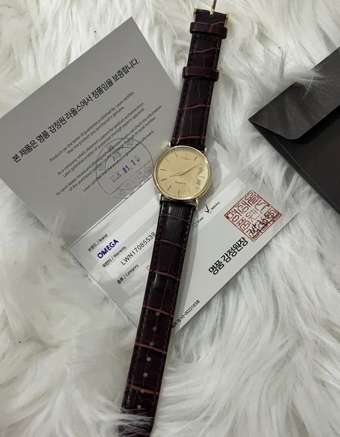 (감정서 포함)오메가 드빌 쿼츠 시계 상품이미지2