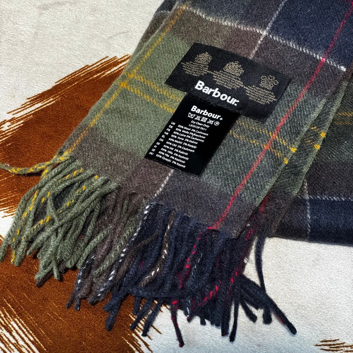 바버 캐시미어 머플러 타탄체크 (OS) 스카프 상품이미지6