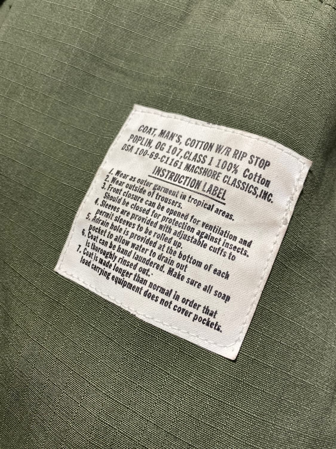 [L] 60s U.S.ARMY OG-107 미군 오리지널 정글퍼티그 자켓 상품이미지9