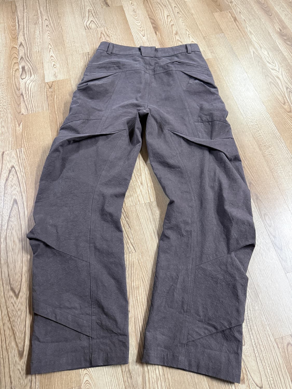 curved drape pants dark brown 상품이미지3