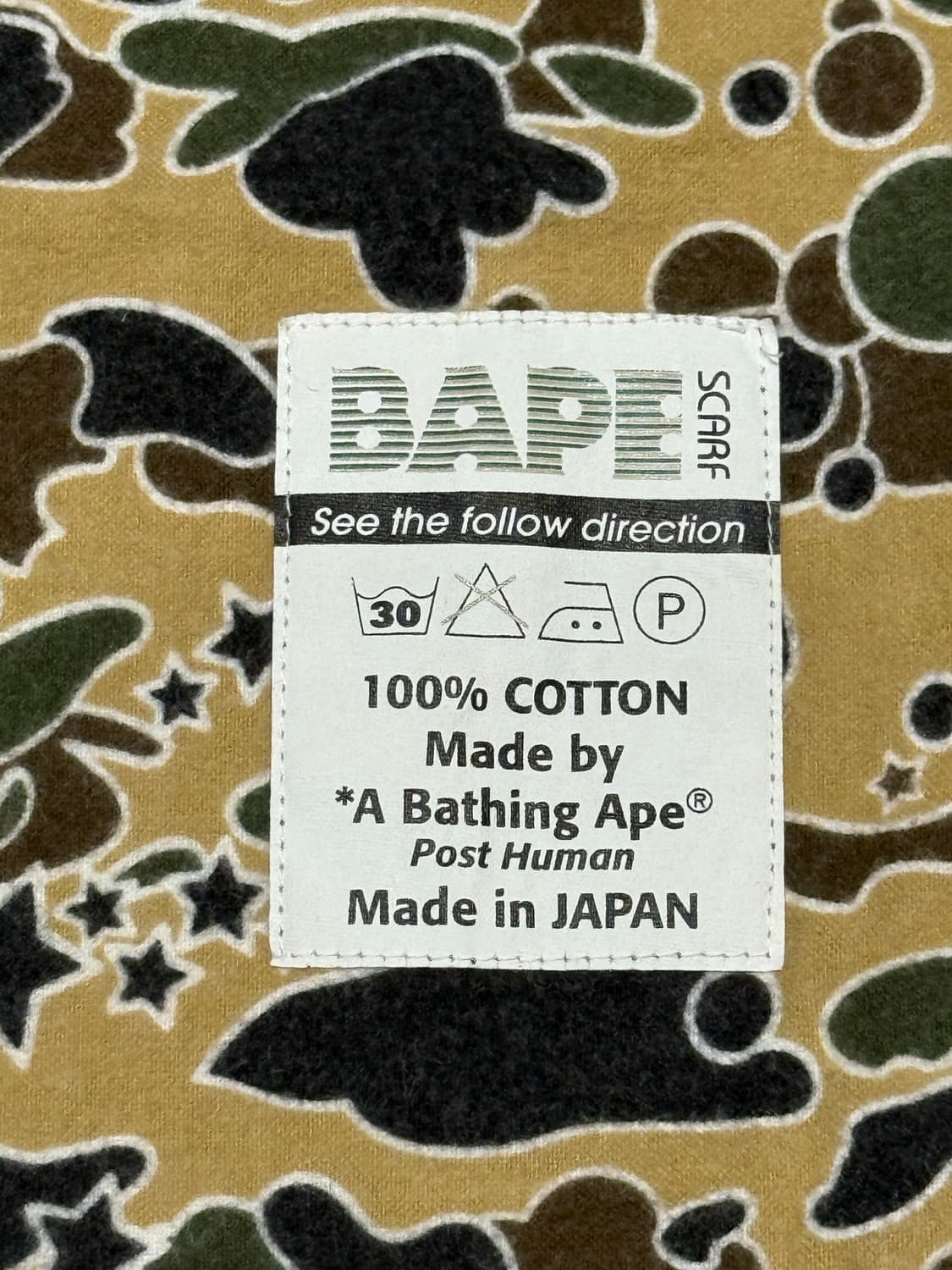 니고 시절 진짜 베이프 아카이브 카모 패턴 대형 목도리 머플러 스카프 상품이미지3