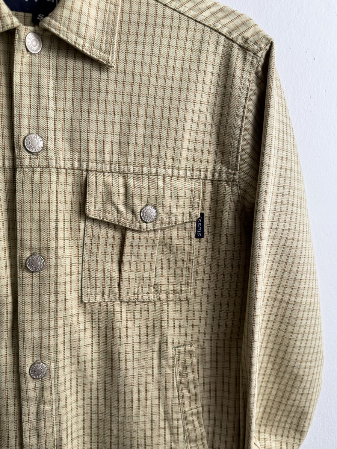 90s STUSSY LEE PLAID JACKET 상품이미지4