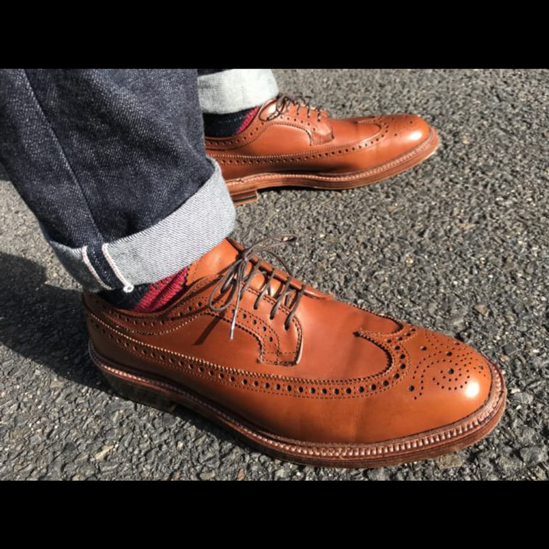 알든 97641 9D(270-275)사이즈 꼬냑 카프 윙팁 더비 상품이미지2